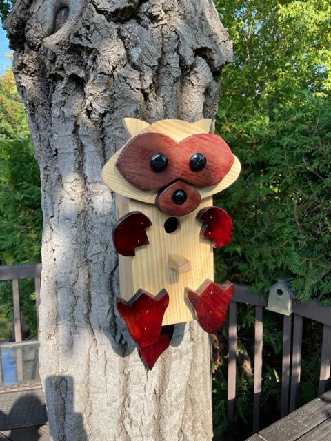 تعلم كيف تصنع بيت الطيور على شكل راكون